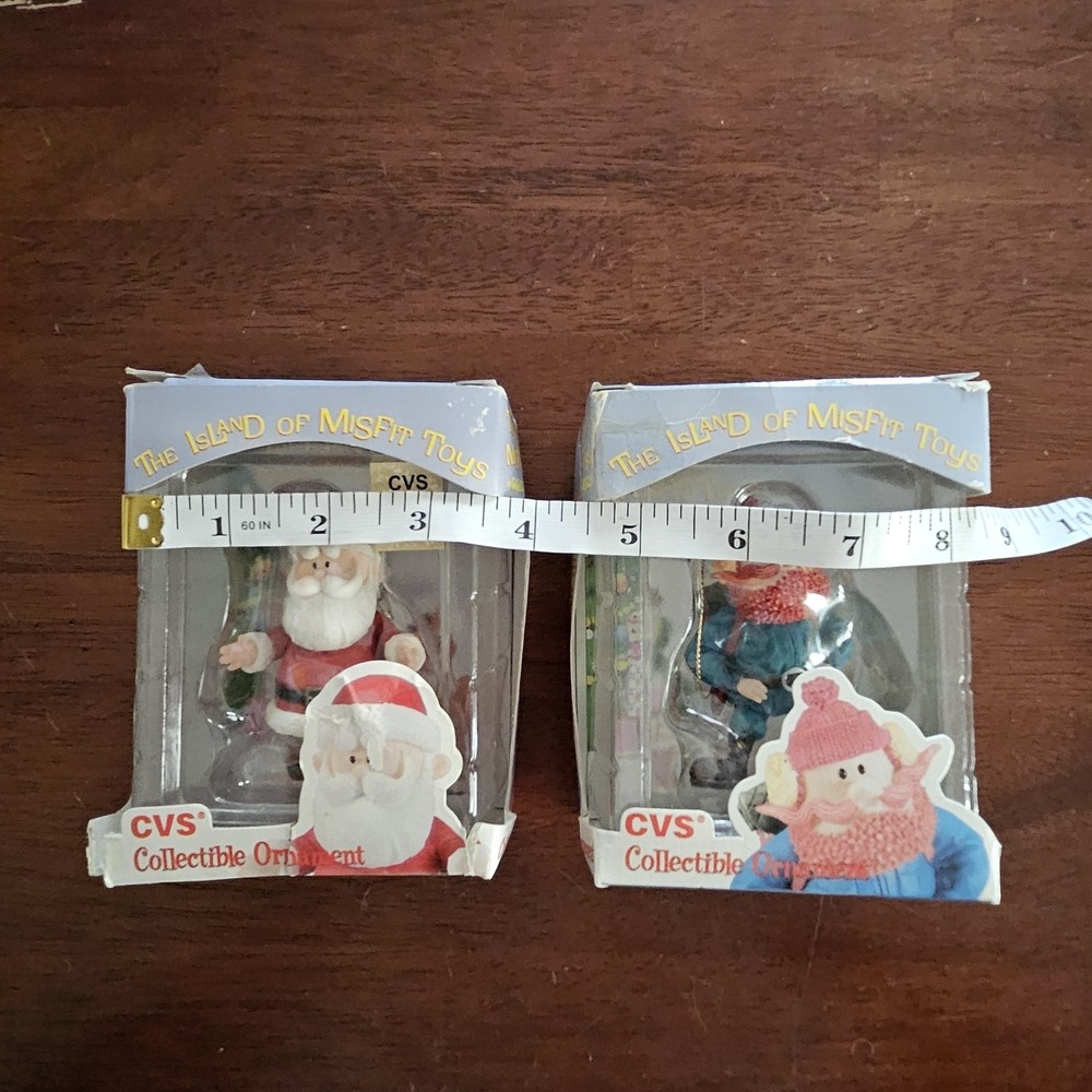 The Island Of Misfit Toys CVS Santa & Yukon Cornelius 1999 Rare Ornaments - Picture 15 of 15